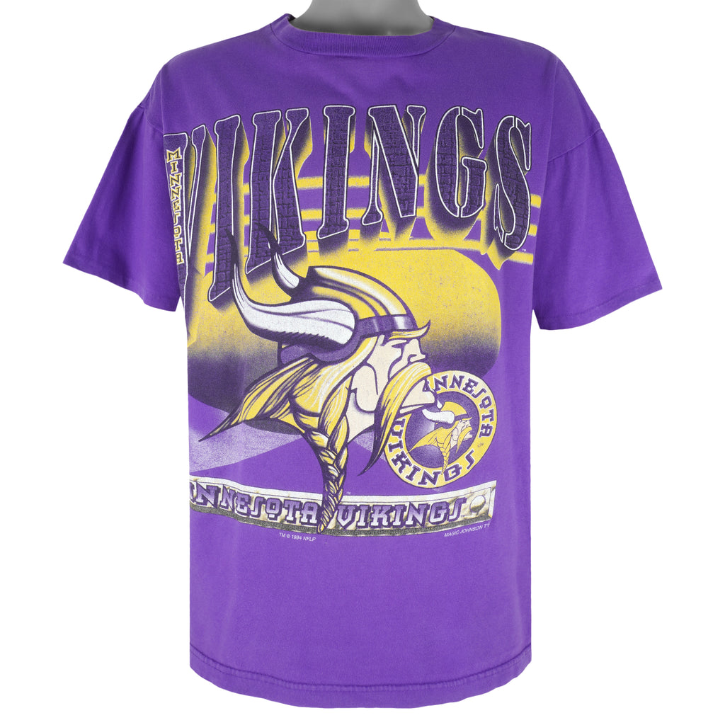 NFL (Magic Johnson Ts) - Minnesota Vikings T-Shirt 1994 X-Large Vintage Retro Football
