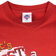 NHL (League Leader) - Detroit Red Wings It's Just A Game T-shirt 1990s Large Vintage Retro Hockey