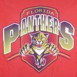 NHL (Hanes) - Florida Panthers Single Stitch T-Shirt 1990s XX-Large Vintage Retro Hockey