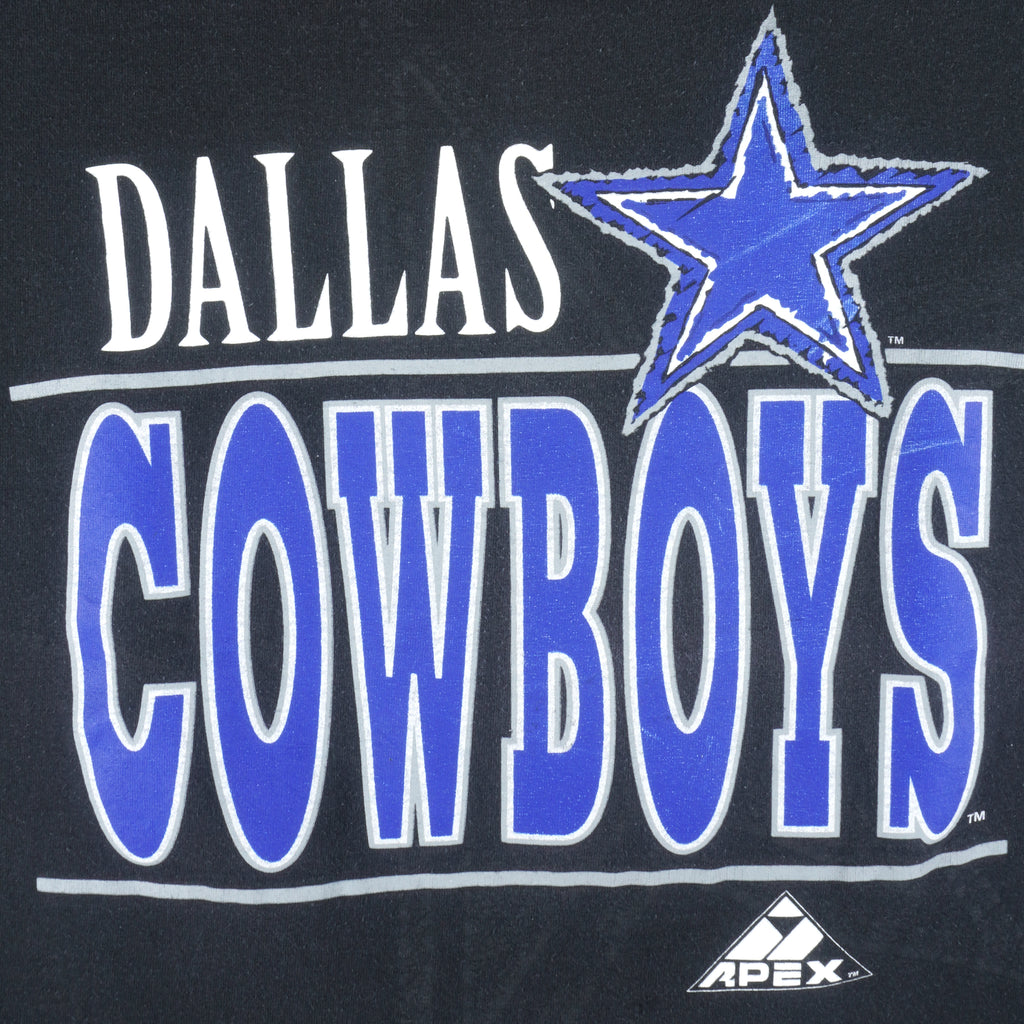 NFL (Apex One) - Dallas Cowboys Big Logo T-Shirt 1990s Large Vintage Retro Football
