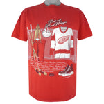 NHL (Nutmeg) - Detroit Red Wings Locker Room Single Stitch T-Shirt 1990s X-Large