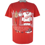 NHL (Nutmeg) - Detroit Red Wings Locker Room Single Stitch T-Shirt 1990s X-Large Vintage Retro Hockey