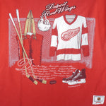 NHL (Nutmeg) - Detroit Red Wings Locker Room Single Stitch T-Shirt 1990s X-Large Vintage Retro Hockey
