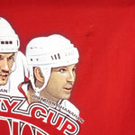 NHL (Hanes) - Red Wings Fedorov Yzerman & Shanahan MVP T-Shirt 2002 X-Large Vintage Retro Hockey