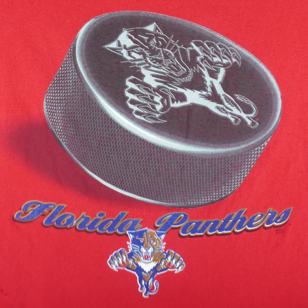 NHL (Signal Sport) - Florida Panthers T-Shirt 1990s X-Large Vintage Retro Hockey