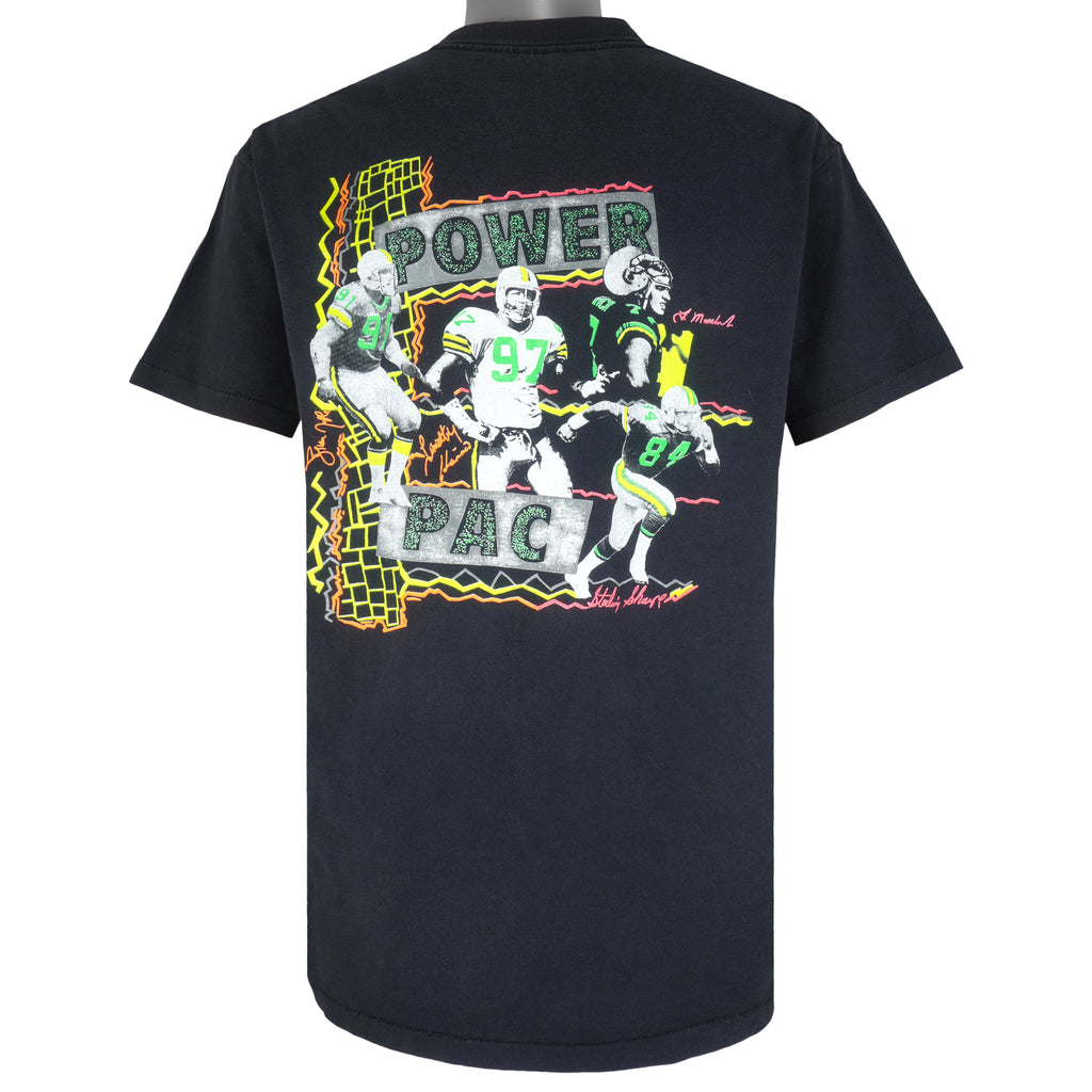 NFL (Tennessee River) - Green Bay Packers Power Pac Single Stitch T-Shirt 1990 X-Large Vintage Retro Football