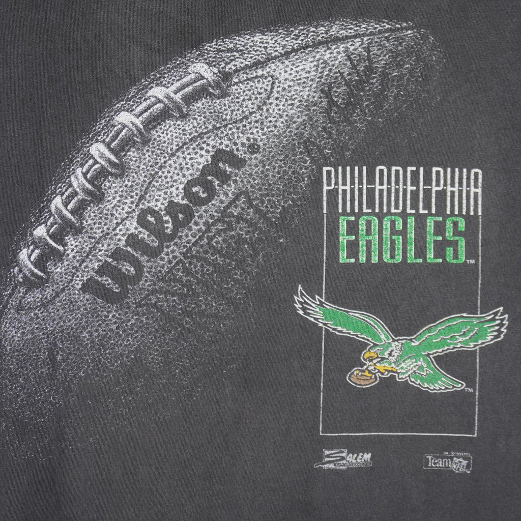 NFL (Salem) - Philadelphia Eagles Football Single Stitch T-Shirt 1992 X-Large Vintage Retro Football