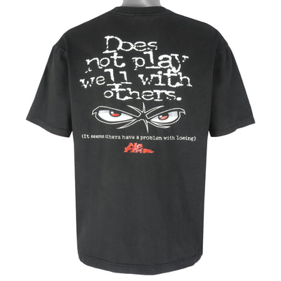 Vintage (No Fear) - Does Not Play Well With Others T-Shirt 1990s Large