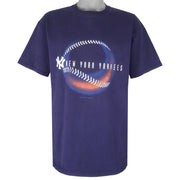 MLB (Logo Athletic) - New York Yankees T-Shirt 2001 X-Large Vintage Retro Baseball