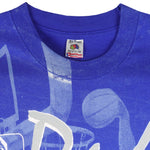 NCAA - Duke University Blue Devils All Over Print T-Shirt 1990s X-Large Vintage Retro Basketball College