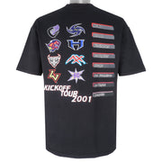 Vintage (DP) - XFL Kickoff Tour Football T-Shirt 2001 X-Large Vintage Retro Football