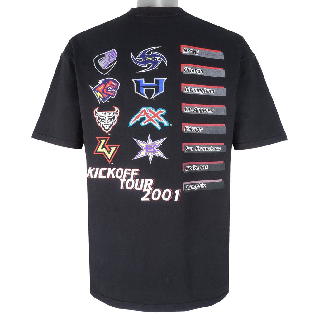 Vintage (DP) - XFL Kickoff Tour Football T-Shirt 2001 X-Large Vintage Retro Football
