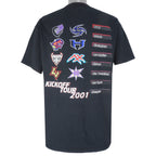 Vintage (Jerzees) - XFL Kickoff Tour Football T-Shirt 2001 Large