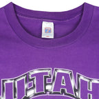 NBA (Logo 7) - Utah Jazz Spell-Out T-Shirt 1990s Large Vintage Retro Basketball