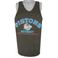 NBA (Nutmeg) - Detroit Pistons Bad Boys Spell-Out Tank Top 1990s Large Vintage Retro Basketball