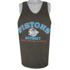 NBA (Nutmeg) - Detroit Pistons Bad Boys Spell-Out Tank Top 1990s Large Vintage Retro Basketball