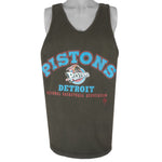 NBA (Nutmeg) - Detroit Pistons Bad Boys Spell-Out Tank Top 1990s Large Vintage Retro Basketball