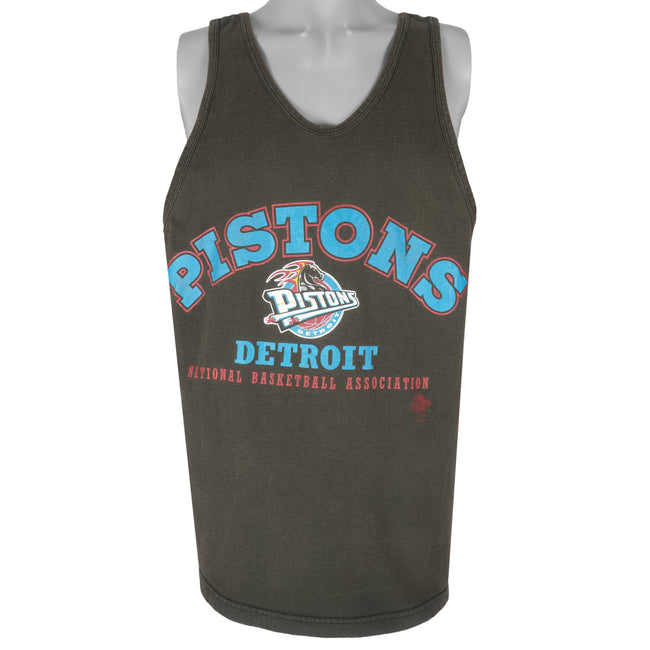 DETROIT PISTONS T-shirt VINTAGE 90s NBA BASKETBALL Nutmeg Single Stitch USA  Sz L | eBay