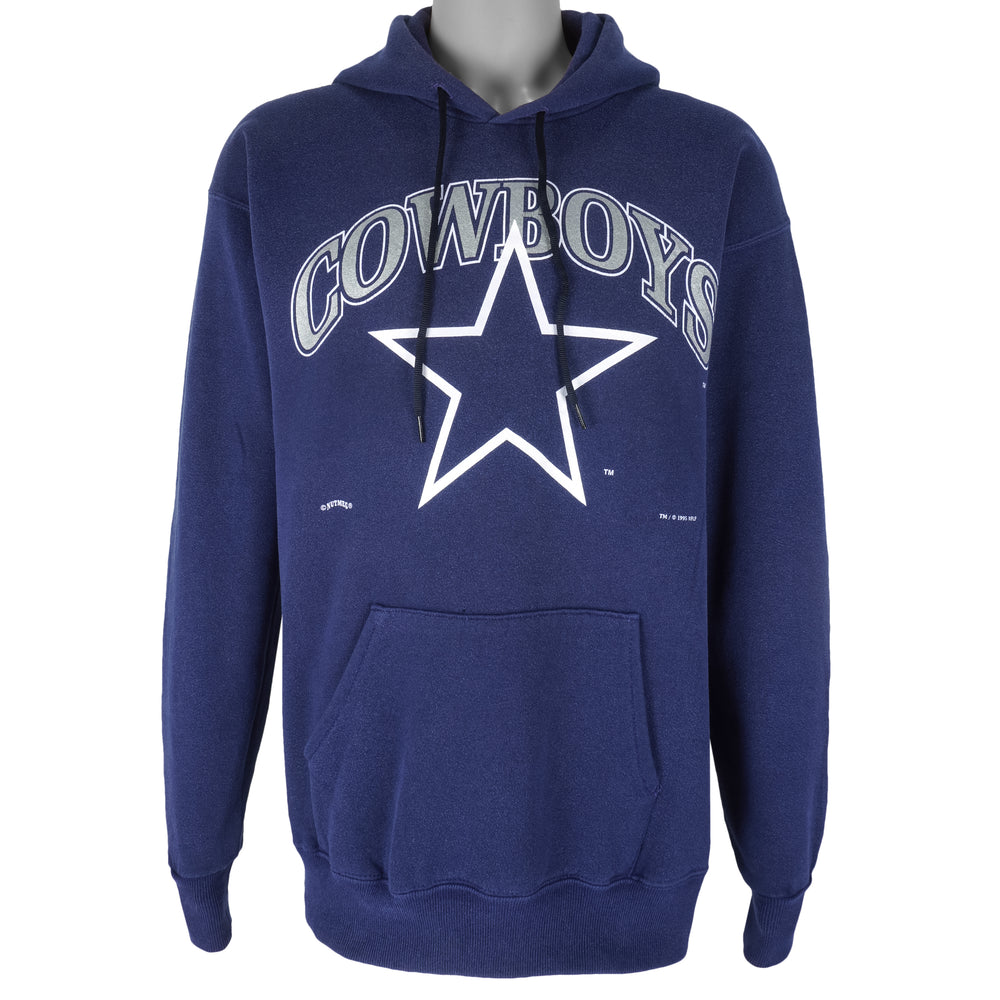 NFL (Lee) - Dallas Cowboys Hooded Sweatshirt 1995 Medium Vintage Retro Football