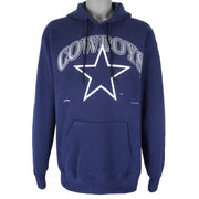 NFL (Lee) - Dallas Cowboys Hooded Sweatshirt 1995 Medium Vintage Retro Football