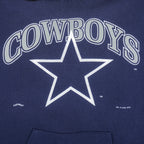 NFL (Lee) - Dallas Cowboys Hooded Sweatshirt 1995 Medium Vintage Retro Football
