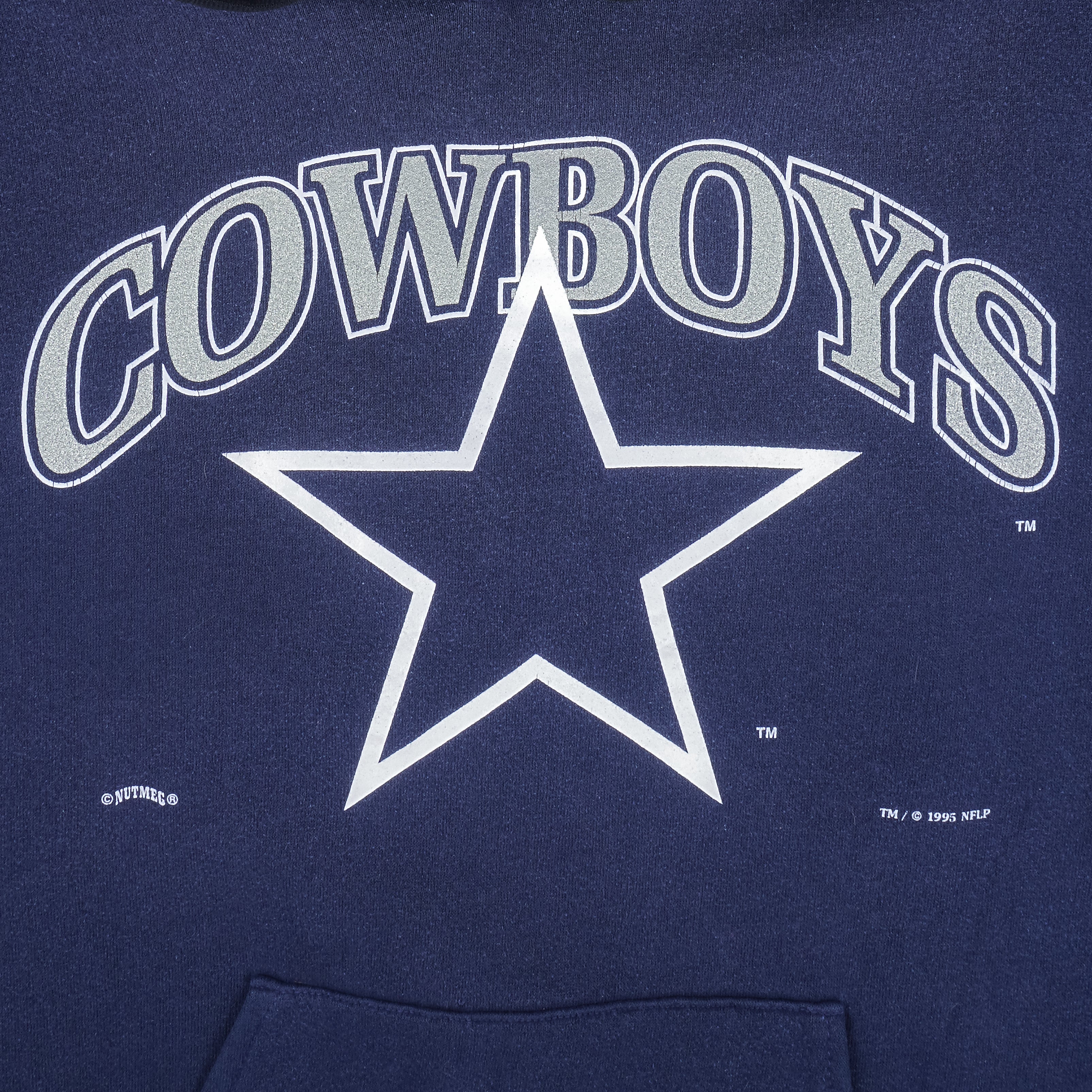 NFL (Lee) - Dallas Cowboys Hooded Sweatshirt 1995 Medium Vintage Retro Football