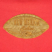 New Mexico Lobos embroidered football-shaped chest logo detail
