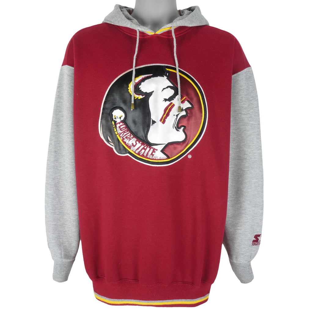 Starter - Florida State Seminoles Hooded Sweatshirt 1990s X-Large Vintage Retro Football College