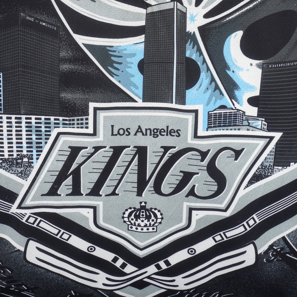 NHL (Maska) - Los Angeles Kings All Over Print Fan Jersey 1990s Large Vintage Retro Hockey