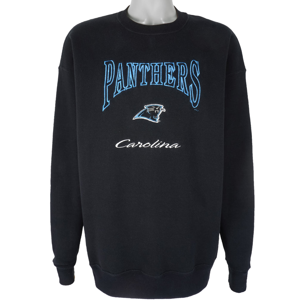 NFL (Lee) - Carolina Panthers Embroidered Crew Neck Sweatshirt 1990s X-Large Vintage Retro Football