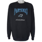 NFL (Lee) - Carolina Panthers Embroidered Crew Neck Sweatshirt 1990s X-Large Vintage Retro Football