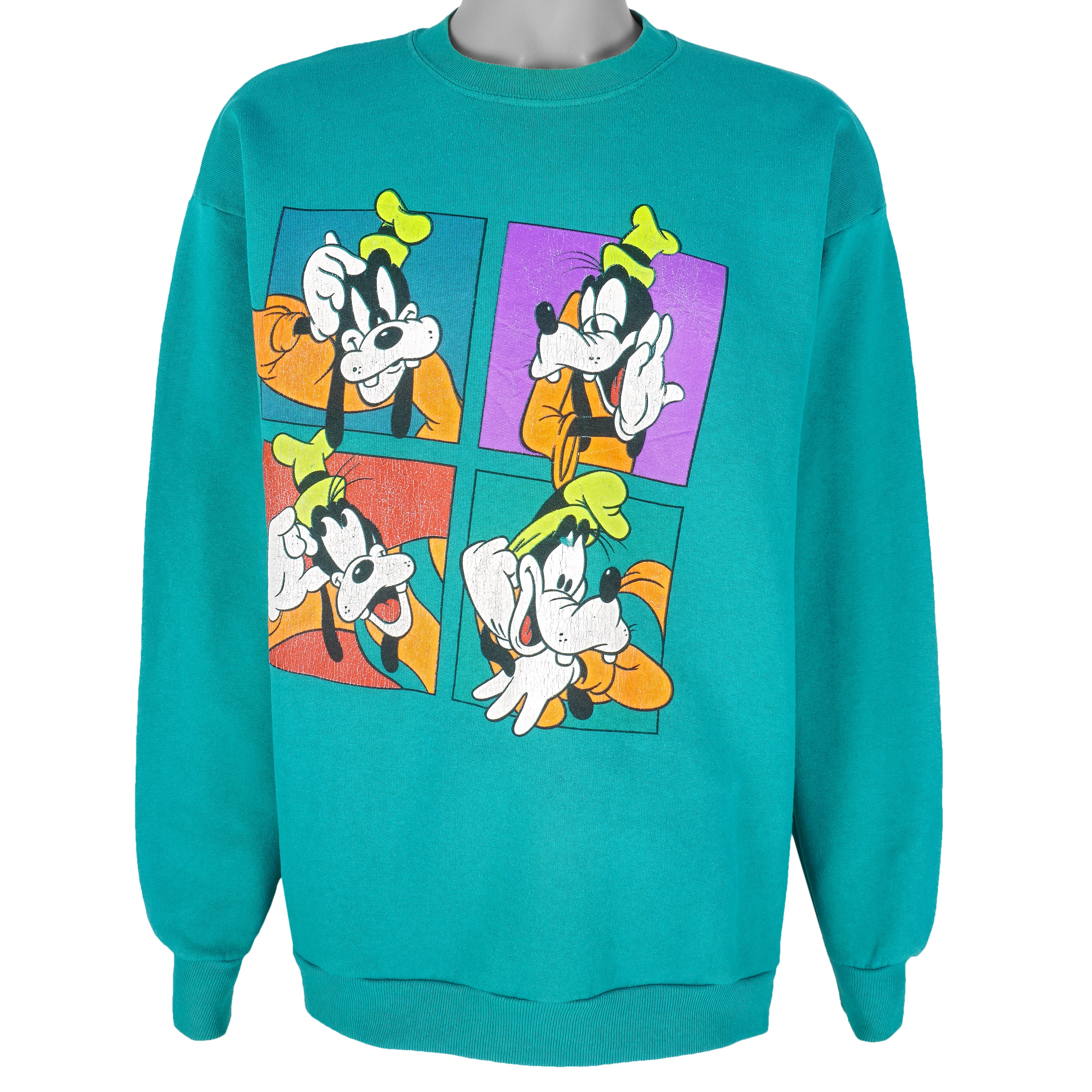Disney - Goofy Crew Neck Sweatshirt 1990s Large Vintage Retro