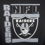 NFL (Team Rated) - Raiders Big Logo Crew Neck Sweatshirt 1990s Large Vintage Retro Football