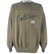NBA (Lee) - Boston Celtics Embroidered Crew Neck Sweatshirt 1990s X-Large Vintage Retro Basketball