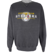 NFL (Lee) - Pittsburgh Steelers Embroidered Sweatshirt 1990s Medium Vintage Retro Football