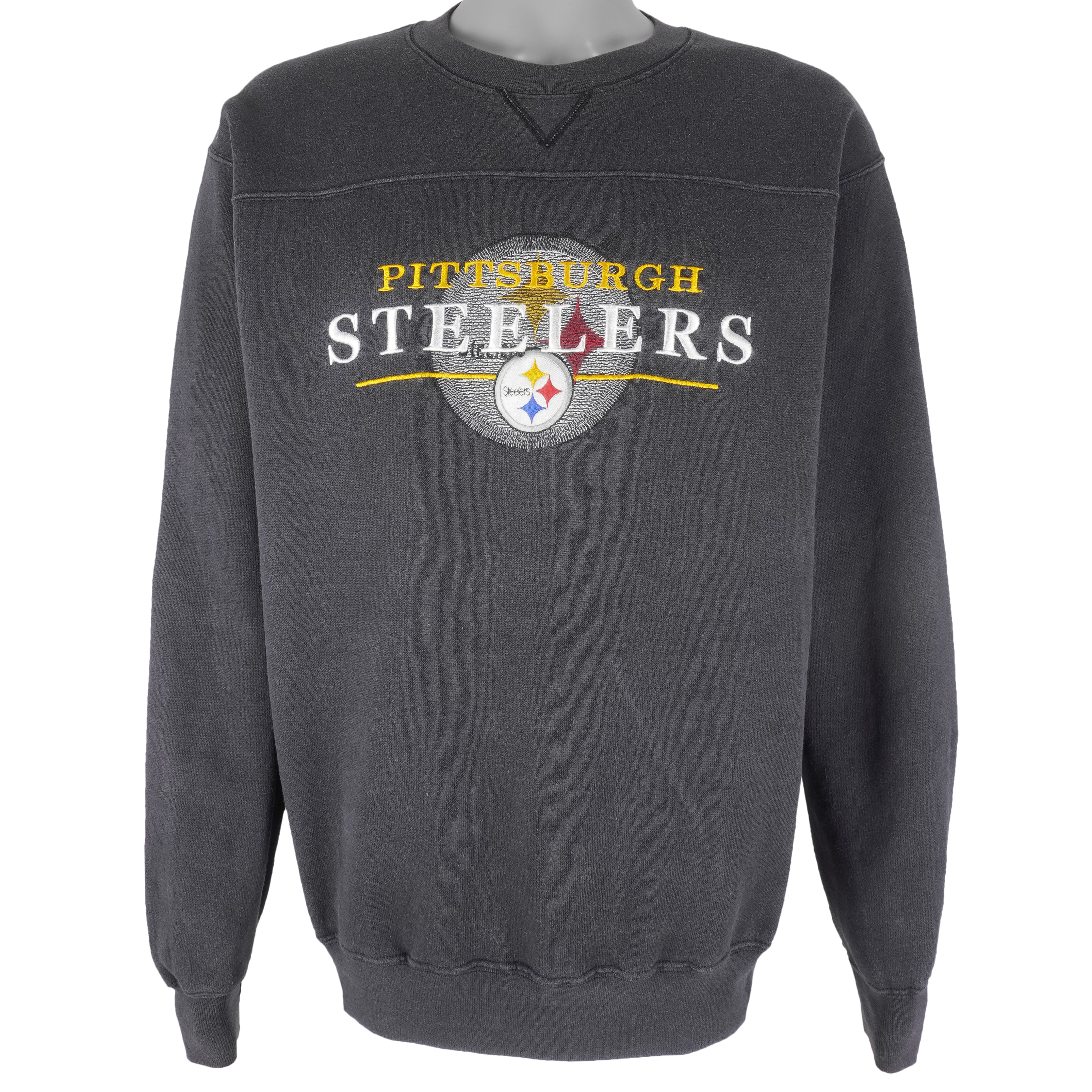 NFL (Lee) - Pittsburgh Steelers Embroidered Sweatshirt 1990s Medium Vintage Retro Football