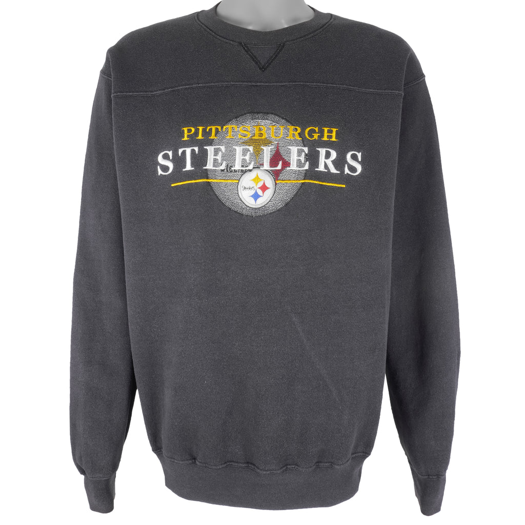 NFL (Lee) - Pittsburgh Steelers Embroidered Sweatshirt 1990s Medium Vintage Retro Football