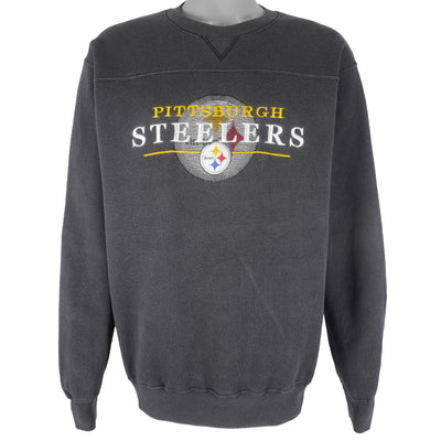 NFL (Lee) - Pittsburgh Steelers Embroidered Sweatshirt 1990s Large