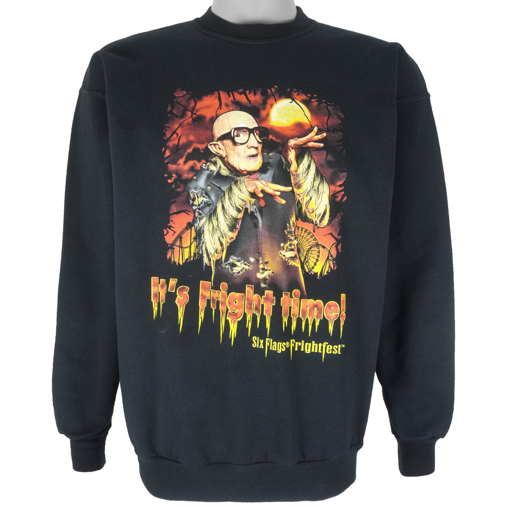 Vintage - Six Flags Frightfest Crew Neck Sweatshirt Medium Vintage Retro