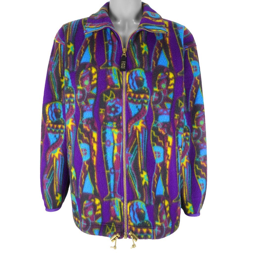 Vintage (Goldwin) - Ficce Fleece Crazy Pattern Jacket 1990s Large Vintage Retro