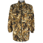Vintage - Tiger Print Fleece Jacket Large Vintage Retro