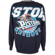 NBA (MJ) - Detroit Pistons Big Spell-Out Sweatshirt 1990s Large Vintage Retro Basketball
