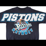 NBA (MJ) - Detroit Pistons Big Spell-Out Sweatshirt 1990s Large Vintage Retro Basketball