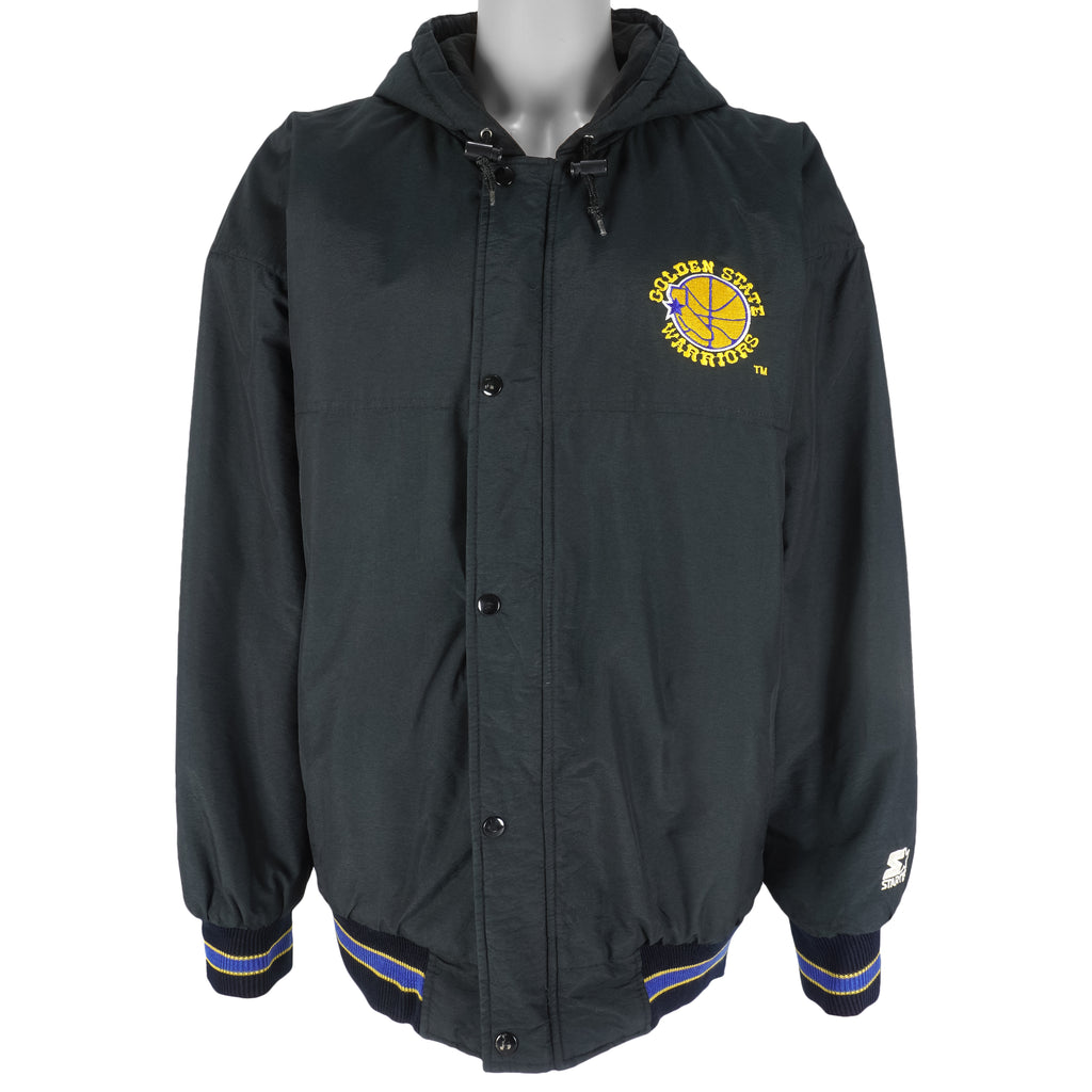 Starter - Golden State Warriors Puffer Jacket 1990s X-Large Vintage Retro Basketball