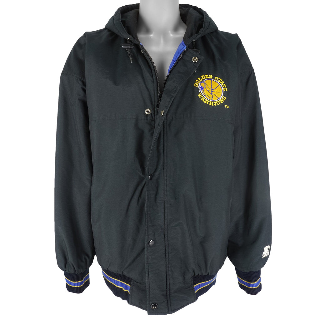 Starter - Golden State Warriors Puffer Jacket 1990s X-Large Vintage Retro Basketball