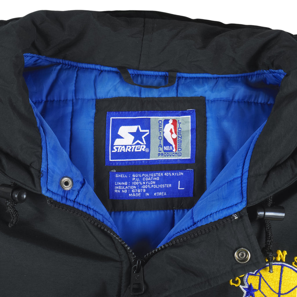 Starter - Golden State Warriors Puffer Jacket 1990s X-Large Vintage Retro Basketball