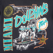NFL (Nutmeg) - Miami Dolphins Stadium Map T-Shirt 1992 Large Vintage Retro football