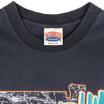 NFL (Nutmeg) - Miami Dolphins Stadium Map T-Shirt 1992 Large Vintage Retro football