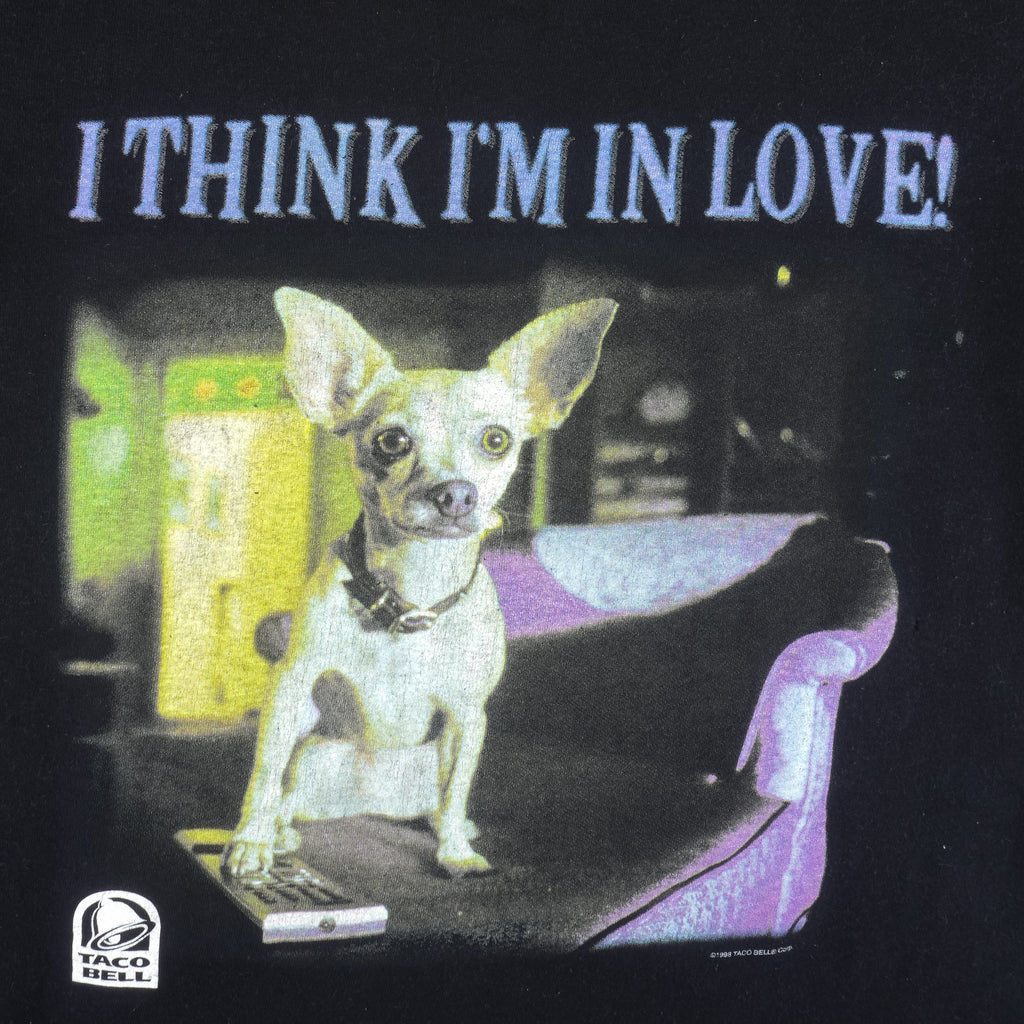 Vintage - I Think I'm In Love Taco Bell T-Shirt 1998 Large Vintage Retro