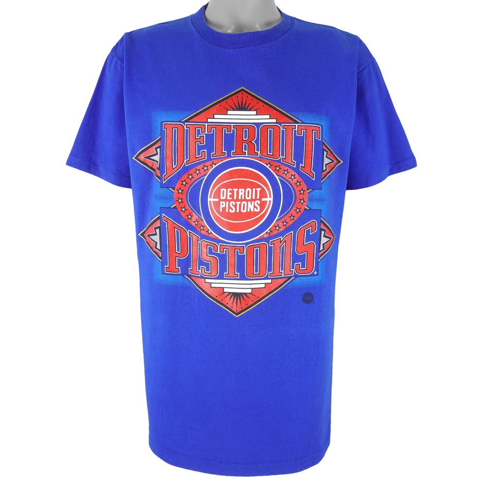 NBA (Home Team) - Detroit Pistons Champions Single Stitch T-Shirt 1990s X-Large Vintage Retro Basketball